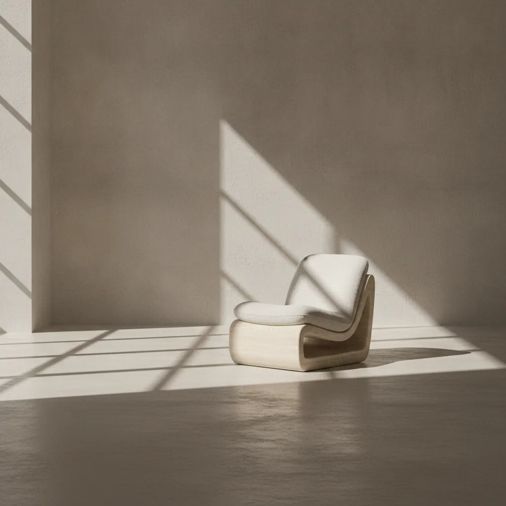 Sculptural lounge chair